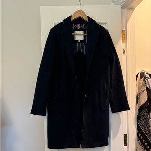 Tommy Hilfiger long navy blue jacket